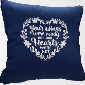 Blue Memorial  Pillow 18" x 18"
